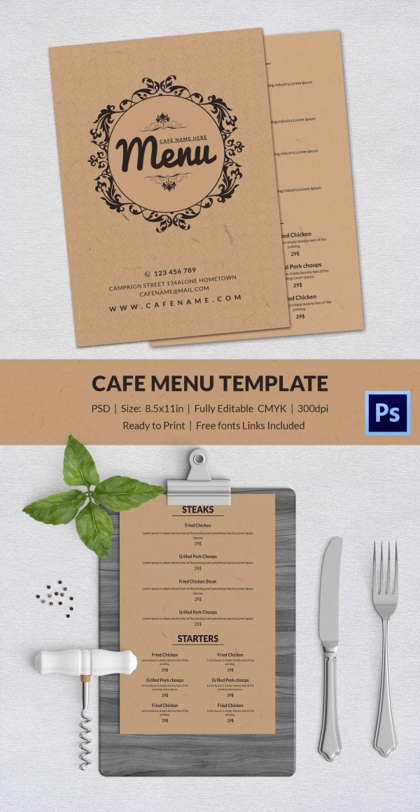 Free Cafe Templates
